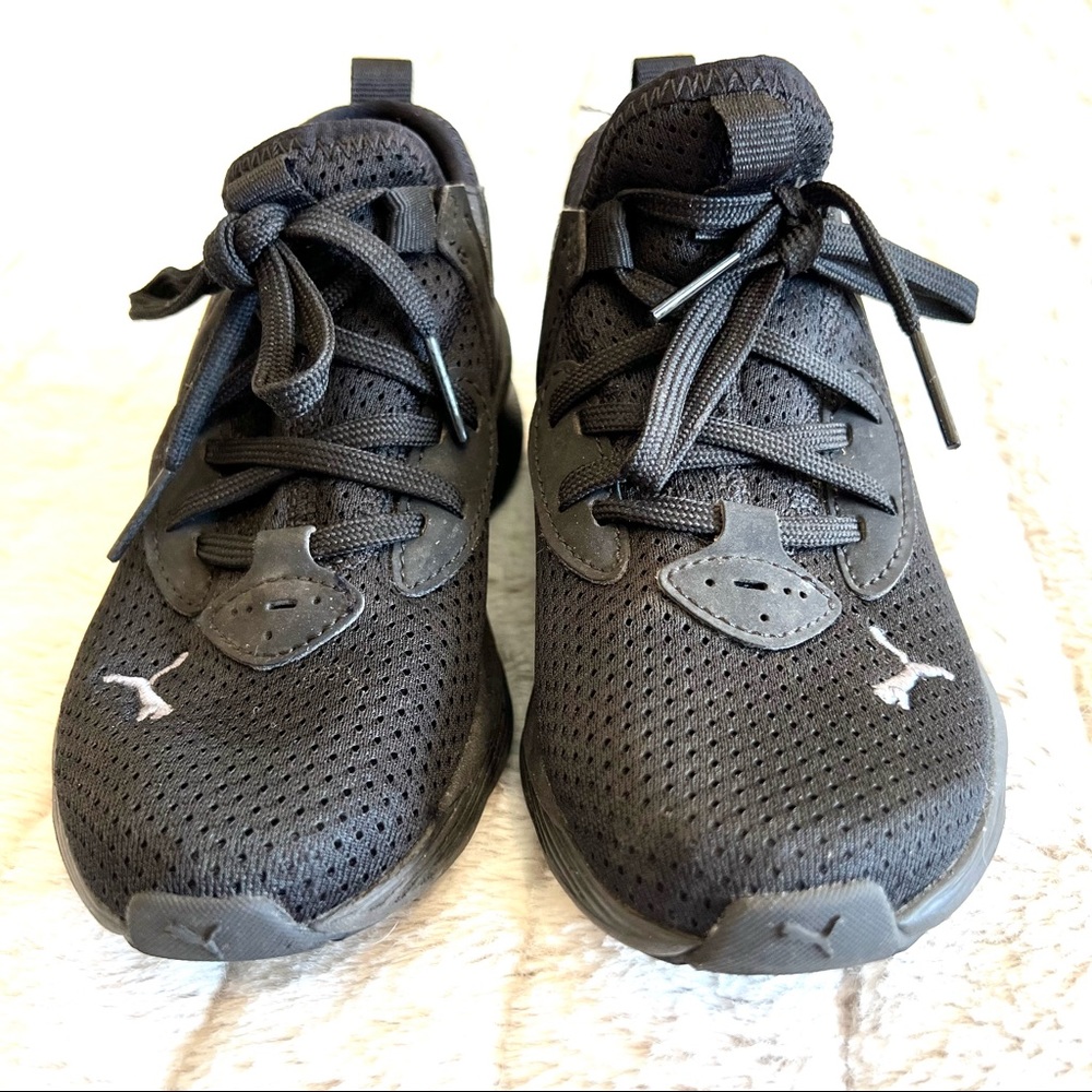 Black Puma sneakers little kids size 12.